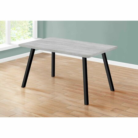 Homeroots 60 x 36 x 31 in. Grey, Black Metal Dining Table 366048